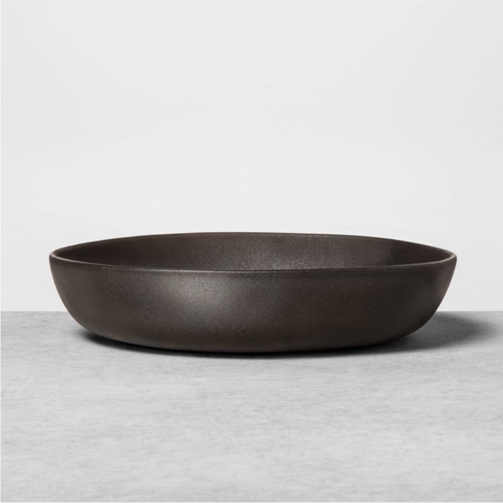 Stoneware Shallow Serve Bowl Black- Hearth & Hand with Magnolia